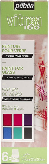 PEBEO 4 SET INITIA VITRAIL 6X20ML - Al Masam Stationery LLC